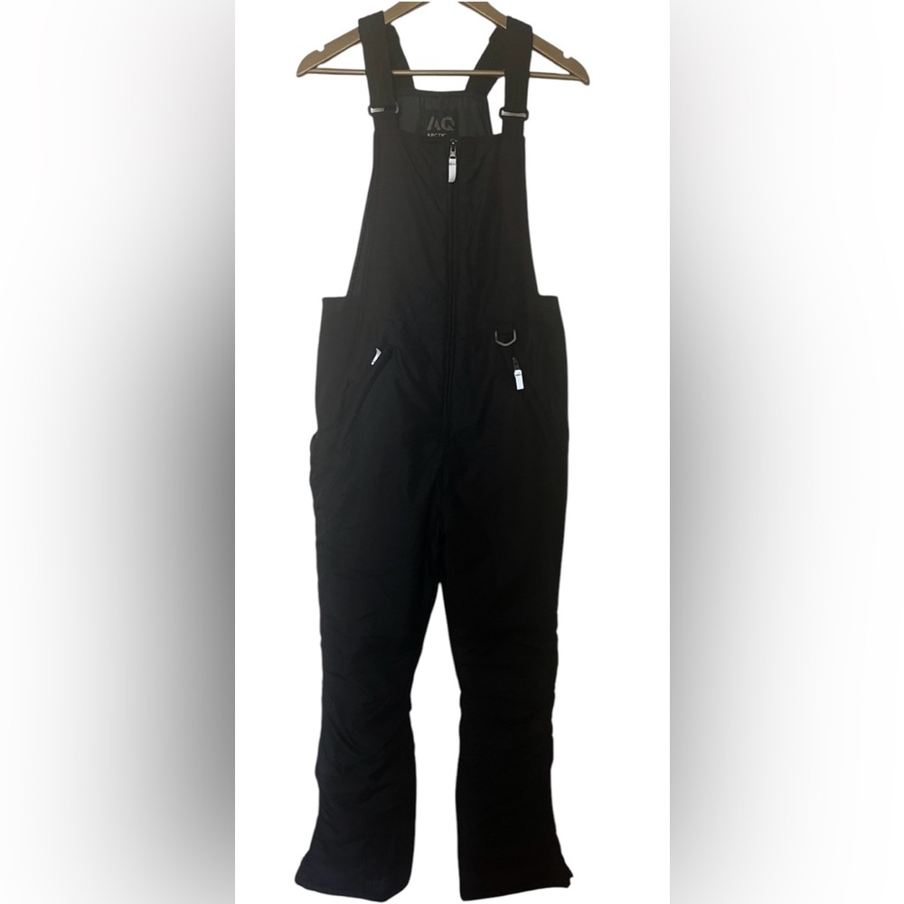 Black Insulated Snow Bib Overalls